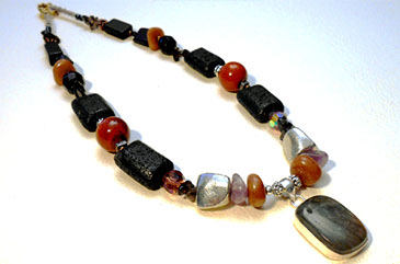 slide show of Labradorite Pendant necklace by artist Susan Ray Euler.